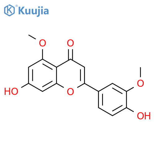 4H-1-Benzopyran-4-one,7-hydroxy-2-(4-hydroxy-3-methoxyphenyl)-5-methoxy- structure