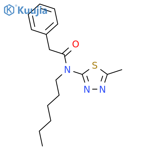 Benzeneacetamide, N-hexyl-N-(5-methyl-1,3,4-thiadiazol-2-yl)- structure