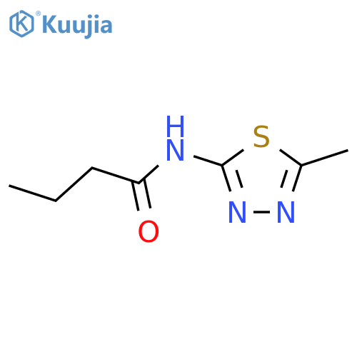 N-(5-methyl-1,3,4-thiadiazol-2-yl)butanamide structure