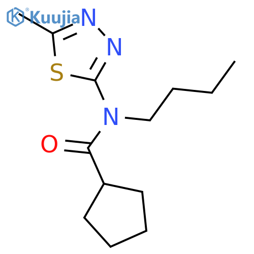 Cyclopentanecarboxamide, N-butyl-N-(5-methyl-1,3,4-thiadiazol-2-yl)- structure