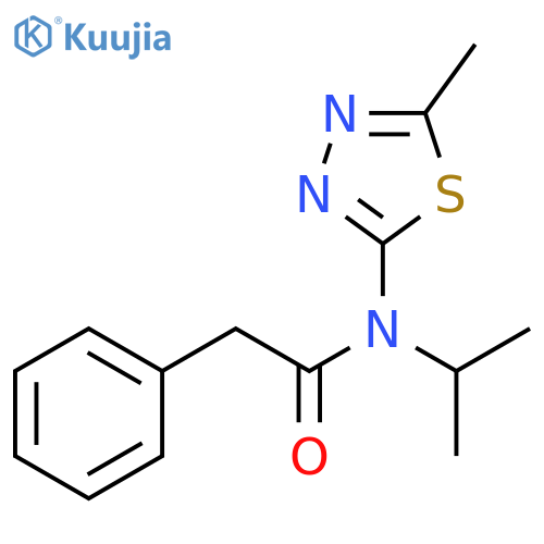 Benzeneacetamide,N-(1-methylethyl)-N-(5-methyl-1,3,4-thiadiazol-2-yl)- structure