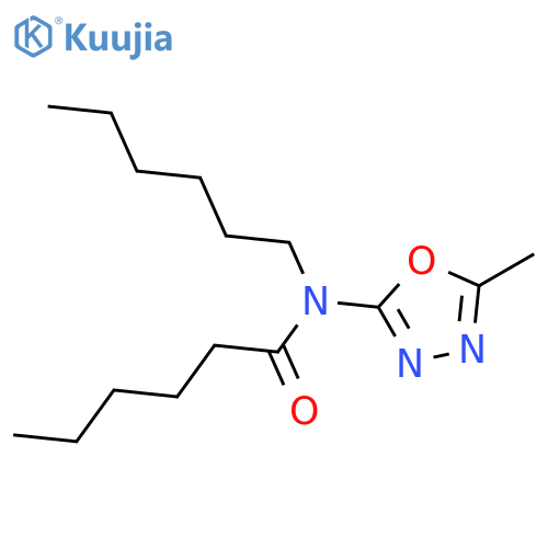 Hexanamide, N-hexyl-N-(5-methyl-1,3,4-oxadiazol-2-yl)- structure