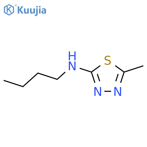 1,3,4-Thiadiazol-2-amine, N-butyl-5-methyl- structure