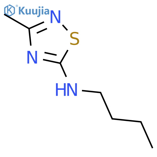 1,2,4-Thiadiazol-5-amine, N-butyl-3-methyl- structure