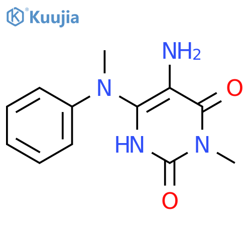 2,4(1H,3H)-Pyrimidinedione, 5-amino-3-methyl-6-(methylphenylamino)- structure
