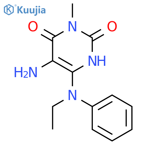2,4(1H,3H)-Pyrimidinedione, 5-amino-6-(ethylphenylamino)-3-methyl- structure