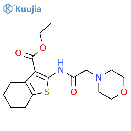 ethyl 2-2-(morpholin-4-yl)acetamido-4,5,6,7-tetrahydro-1-benzothiophene-3-carboxylate structure