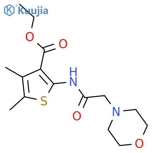 3-Thiophenecarboxylic acid,4,5-dimethyl-2-[(4-morpholinylacetyl)amino]-, ethyl ester structure