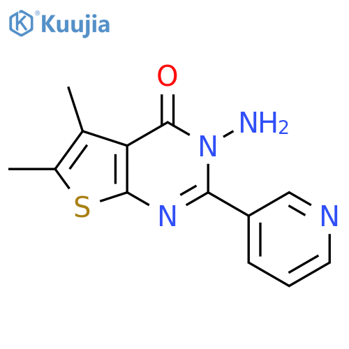 Thieno[2,3-d]pyrimidin-4(3H)-one, 3-amino-5,6-dimethyl-2-(3-pyridinyl)- structure