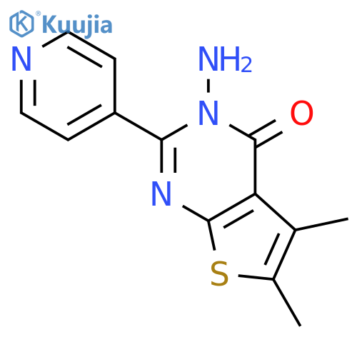 Thieno[2,3-d]pyrimidin-4(3H)-one, 3-amino-5,6-dimethyl-2-(4-pyridinyl)- structure