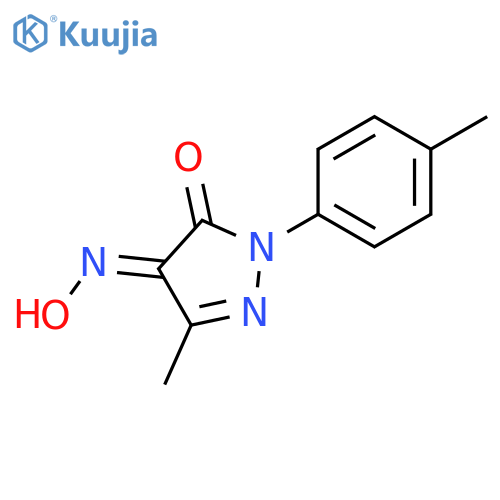 1H-Pyrazole-4,5-dione, 3-methyl-1-(4-methylphenyl)-, 4-oxime, (E)- structure