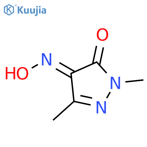 1H-Pyrazole-4,5-dione, 1,3-dimethyl-, 4-oxime, (E)- structure