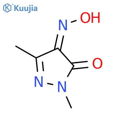 1H-Pyrazole-4,5-dione, 1,3-dimethyl-, 4-oxime, (Z)- structure