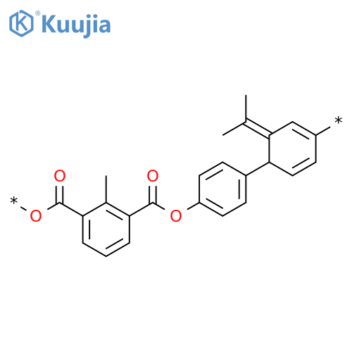 POLY[OXYCARBONYL(2-METHYL-1,3-PHENYLENE)CARBONYLOXY-1,4-PHENYLENE(1-METHYLETHYLIDENE)-1,4-PHENYLENE] structure