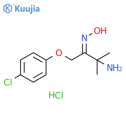 2-Butanone, 3-amino-1-(4-chlorophenoxy)-3-methyl-, oxime, hydrochloride (1:1) structure