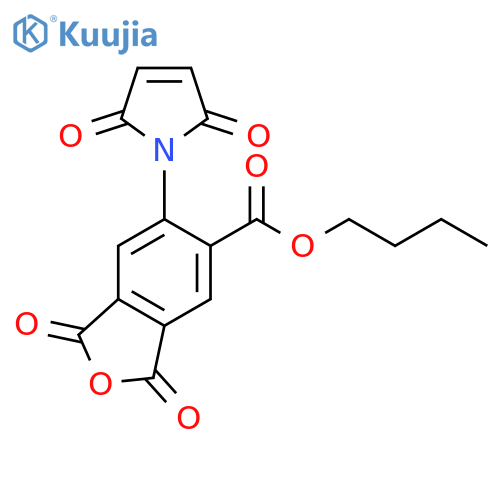 5-Isobenzofurancarboxylic acid, 6-(2,5-dihydro-2,5-dioxo-1H-pyrrol-1-yl)-1,3-dihydro-1,3-dioxo-, butyl ester structure