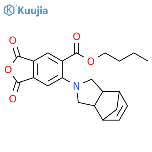 5-Isobenzofurancarboxylic acid,6-(1,3,3a,4,7,7a-hexahydro-4,7-methano-2H-isoindol-2-yl)-1,3-dihydro-1,3-dioxo-, butyl ester structure