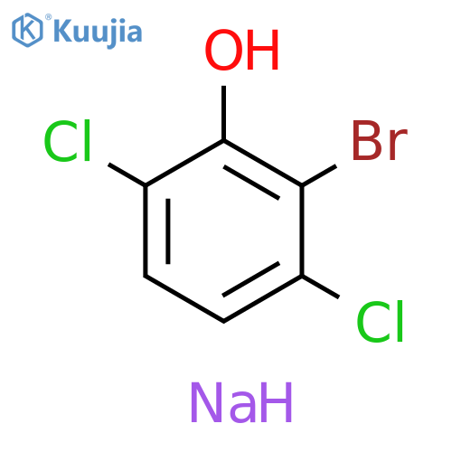 Phenol, 2-bromo-3,6-dichloro-, sodium salt (1:1) structure
