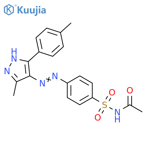 Acetamide,N-[[4-[[3-methyl-5-(4-methylphenyl)-1H-pyrazol-4-yl]azo]phenyl]sulfonyl]- structure