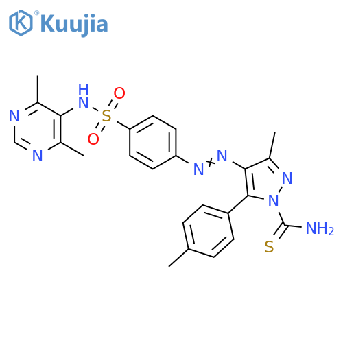 1H-Pyrazole-1-carbothioamide,4-[[4-[[(4,6-dimethyl-5-pyrimidinyl)amino]sulfonyl]phenyl]azo]-3-methyl-5-(4-methylphenyl)- structure