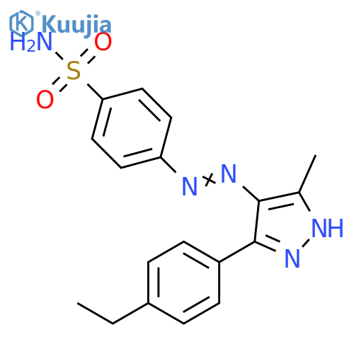 Benzenesulfonamide,4-[[3-(4-ethylphenyl)-5-methyl-1H-pyrazol-4-yl]azo]- structure