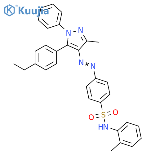 Benzenesulfonamide,4-[[5-(4-ethylphenyl)-3-methyl-1-phenyl-1H-pyrazol-4-yl]azo]-N-(2-methylphenyl)- structure
