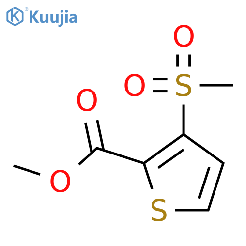 2-Thiophenecarboxylic acid, 3-(methylsulfonyl)-, methyl ester structure