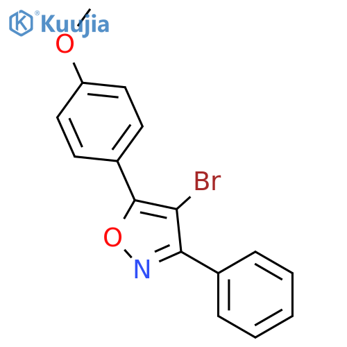 ISOXAZOLE, 4-BROMO-5-(4-METHOXYPHENYL)-3-PHENYL- structure