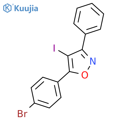 Isoxazole, 5-(4-bromophenyl)-4-iodo-3-phenyl- structure