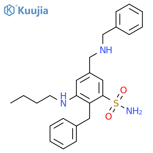 Benzenesulfonamide,3-(butylamino)-2-(phenylmethyl)-5-[[(phenylmethyl)amino]methyl]- structure