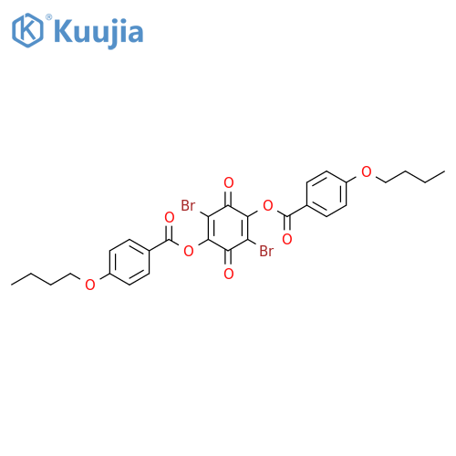 Benzoic acid, 4-butoxy-,2,5-dibromo-3,6-dioxo-1,4-cyclohexadiene-1,4-diyl ester structure