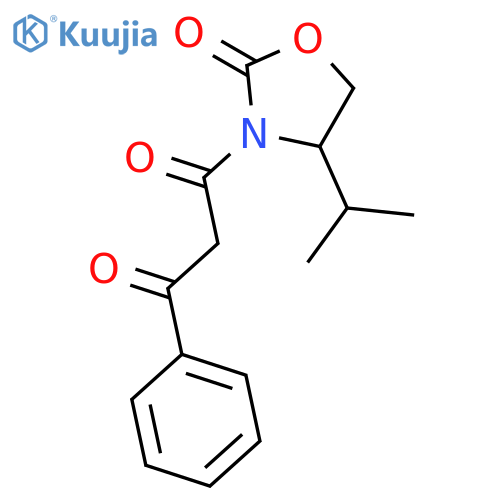 2-Oxazolidinone, 3-(1,3-dioxo-3-phenylpropyl)-4-(1-methylethyl)-, (4S)- structure