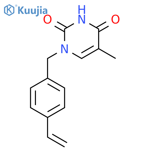 2,4(1H,3H)-PYRIMIDINEDIONE, 1-[(4-ETHENYLPHENYL)METHYL]-5-METHYL- structure