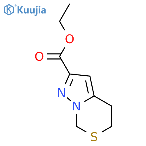 4,5-Dihydro-6-thia-1,7a-diaza-indene-2-carboxylic acid ethyl ester structure