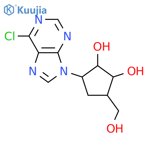 1,2-Cyclopentanediol, 3-(6-chloro-9H-purin-9-yl)-5-(hydroxymethyl)-, (1α,2β,3β,5β)- (9CI) structure