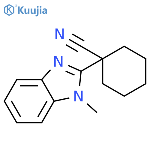 CYCLOHEXANECARBONITRILE, 1-(1-METHYL-1H-BENZIMIDAZOL-2-YL)- structure
