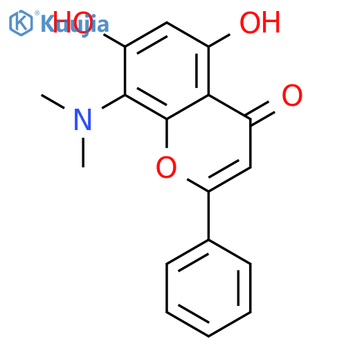4H-1-Benzopyran-4-one, 8-(dimethylamino)-5,7-dihydroxy-2-phenyl- structure