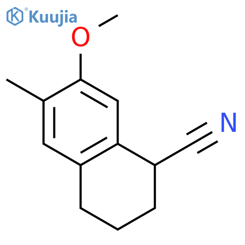 1-NAPHTHALENECARBONITRILE, 1,2,3,4-TETRAHYDRO-7-METHOXY-6-METHYL- structure