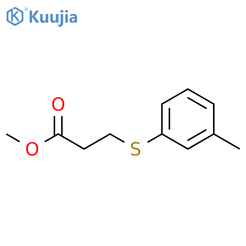 methyl 3-(3-methylphenyl)sulfanylpropanoate structure