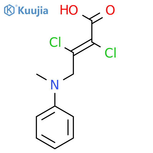 2-BUTENOIC ACID, 2,3-DICHLORO-4-(METHYLPHENYLAMINO)- structure