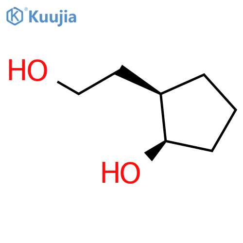 CYCLOPENTANEETHANOL, 2-HYDROXY-, (1R-CIS)- structure