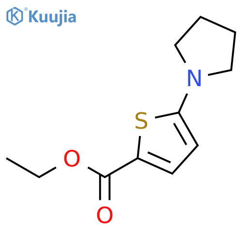 2-Thiophenecarboxylic acid, 5-(1-pyrrolidinyl)-, ethyl ester structure