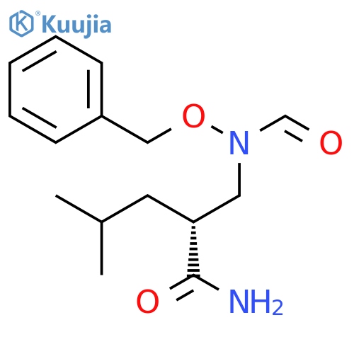 PENTANAMIDE, 2-[[FORMYL(PHENYLMETHOXY)AMINO]METHYL]-4-METHYL-, (2R)- structure