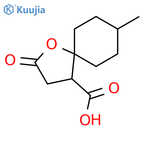 1-Oxaspiro[4.5]decane-4-carboxylic acid, 8-methyl-2-oxo- structure