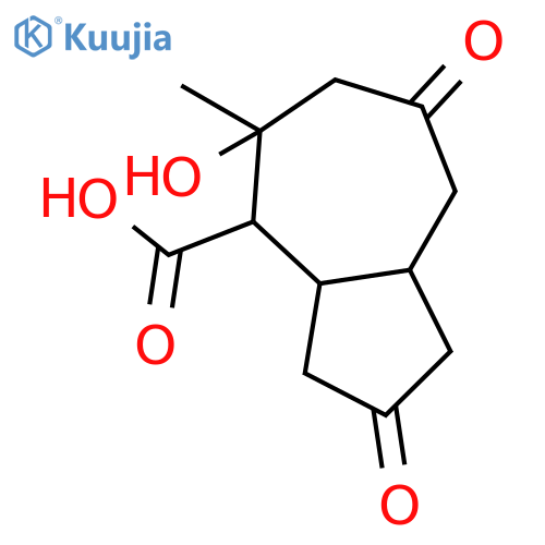4-Azulenecarboxylic acid, decahydro-5-hydroxy-5-methyl-2,7-dioxo- structure