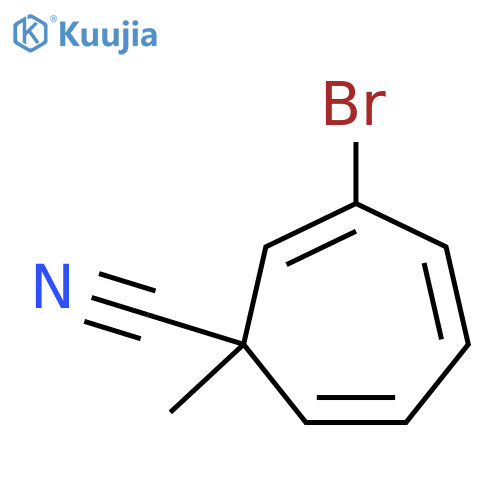 2,4,6-Cycloheptatriene-1-carbonitrile, 3-bromo-1-methyl- structure