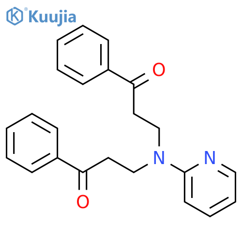 1-Propanone, 3,3'-(2-pyridinylimino)bis[1-phenyl- structure