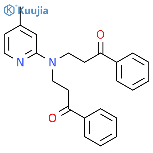 1-Propanone, 3,3'-[(4-methyl-2-pyridinyl)imino]bis[1-phenyl- structure
