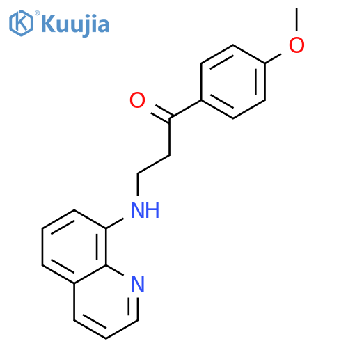 1-Propanone, 1-(4-methoxyphenyl)-3-(8-quinolinylamino)- structure