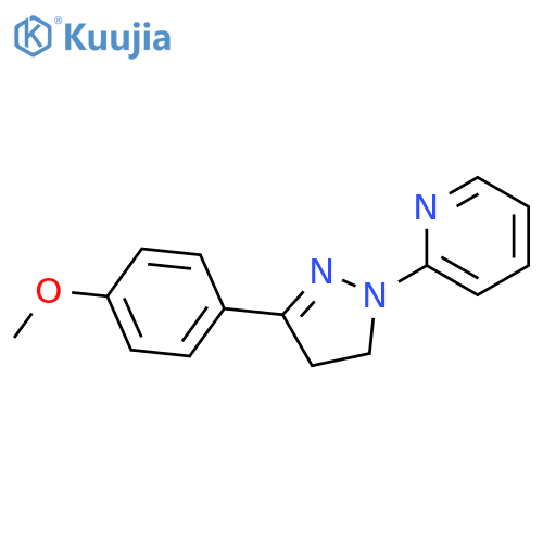 Pyridine, 2-[4,5-dihydro-3-(4-methoxyphenyl)-1H-pyrazol-1-yl]- structure